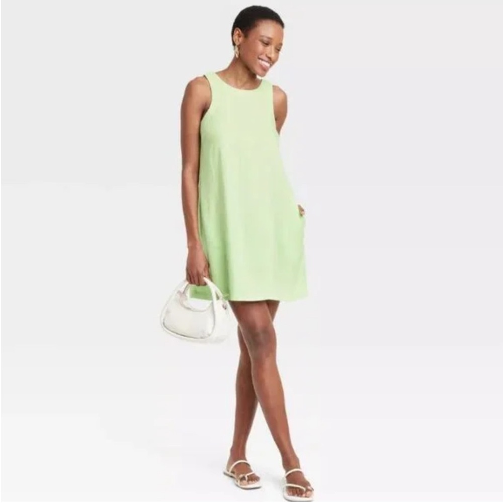 a new day Light Green Sleeveless Dress